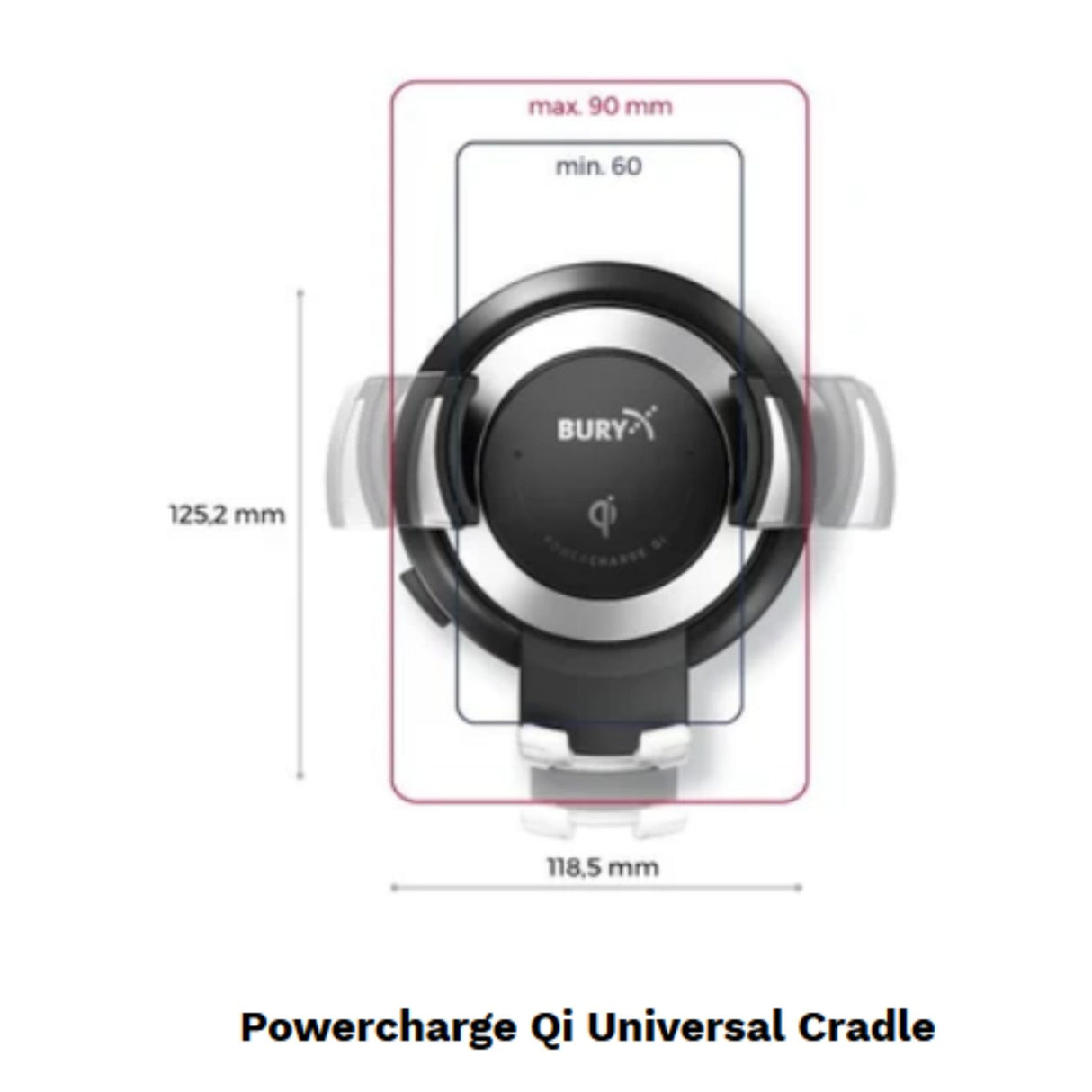 Bury Qi Bundle - Powercharge Qi Cradle & System 8/System 9 Powermount Adapter