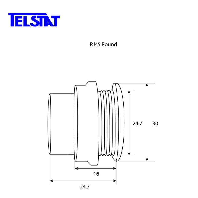 GME XRS-RJ45RND RJ45 Pass-through Adaptor - Universal Round