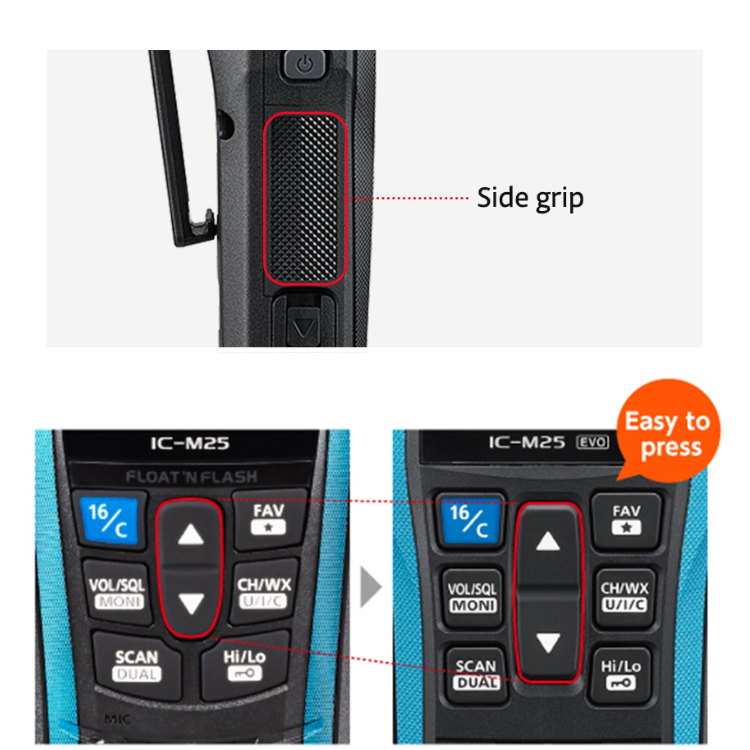 ICOM IC-M25Euro EVO Handheld Marine radio