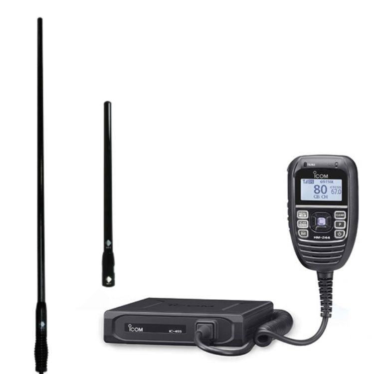 ICOM IC-455 UHF + RFI CDQ5000/CDQ3000 Twin Antenna Kit