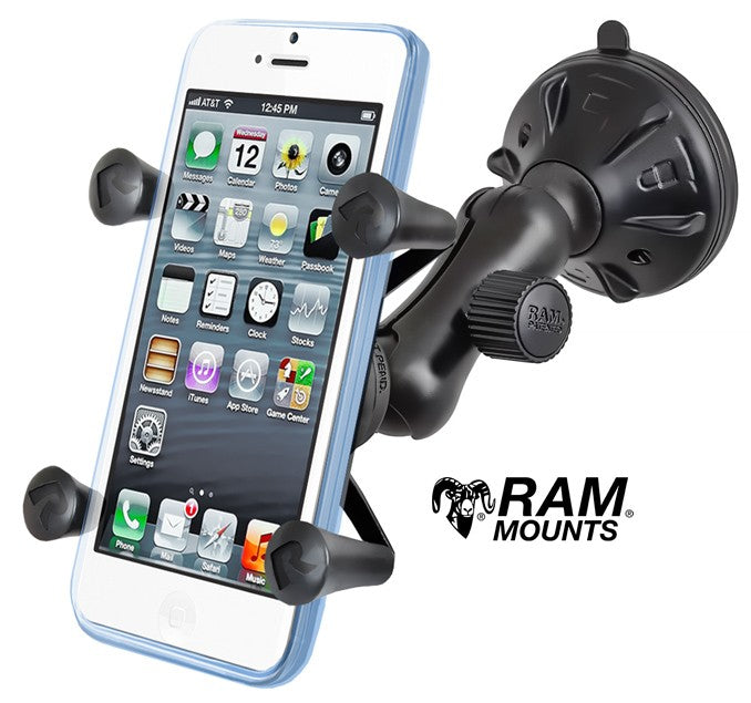 RAM MOUNT Twist Lock Suction Cup Mount with Universal X-Grip RAP-B-166-2-UN7U