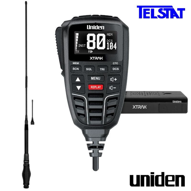 Uniden XTrak 80 UHF CB Radio + AT880BK Antenna