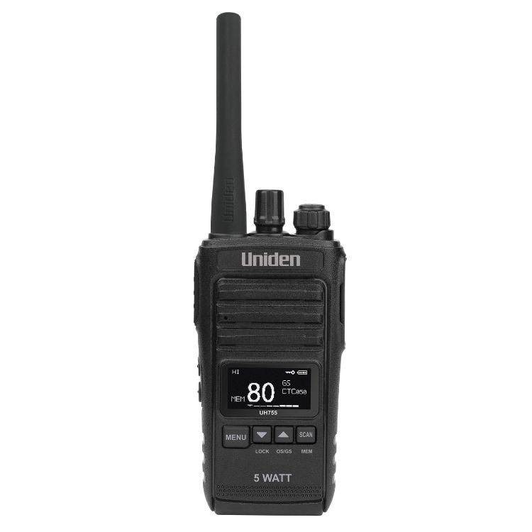 Uniden UH755 5 Watt UHF CB Splashproof Handheld Radio