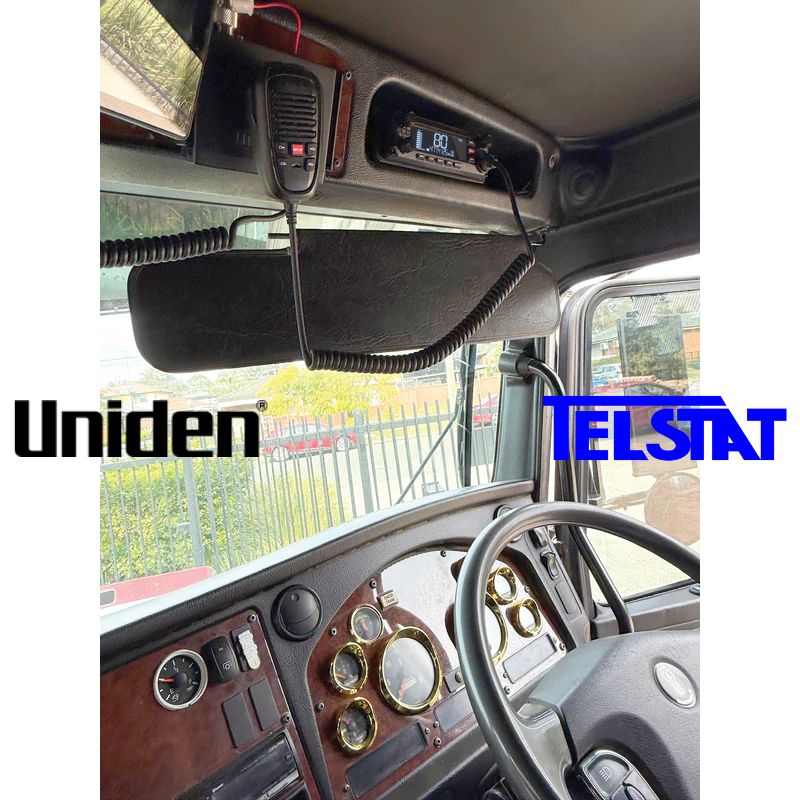 Uniden X85 DIN SizeUHF + AT-880BK Twin Antenna Kit