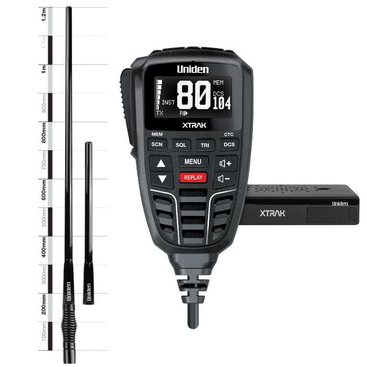 Uniden XTrak80 Territory Pack - XTrak80 & ATX970 Twin Antenna Kit