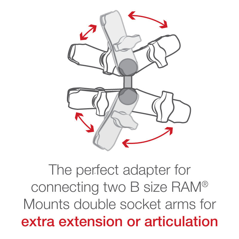 RAM-B-230U 1" Double Ball Adapter