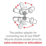 RAM-B-230U 1" Double Ball Adapter