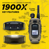Dogtra 1900X Remote Dog Training Collar - upto 1200m range