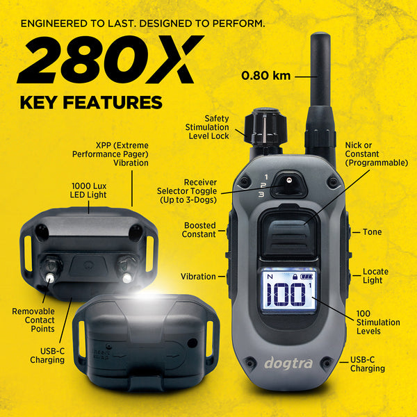 Dogtra 280X Dog Training Collar - Upto 800m range